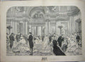 Old Antique Print State Ball Buckingham Palace London Dancing Men Ladies