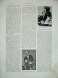 Old Vintage Print 1934 French Men Philippe Berthelot Flandin Microphone 20th
