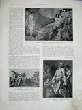 Old Vintage Print 1934 French Monticelli Adolphe Drolling Martin Eugene 20th