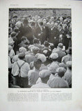Original Old Vintage Print 1934 Photograph Doumergue Unemployment Demonstration