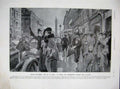 Old Vintage Print 1934 France Street Scene Rue De La Paix People Raining 20th