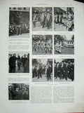 Old Vintage Print 1934 France Albert Labrun Flags Parliament Procession 20th