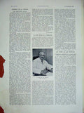 Original Old Vintage Print 1934 France Portrait Le Professeur Leon Bernard Man