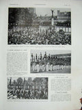 Old Vintage Print 1934 France War Procession Street Nuremnberg La Marne 20th