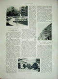 Original Old Vintage Print 1934 Par Central Maisons-Alfort Architecture France