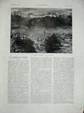 Old Vintage Print 1934 Innsbruck Chanteurs Tyroliens Innsbruck Mountains 20th