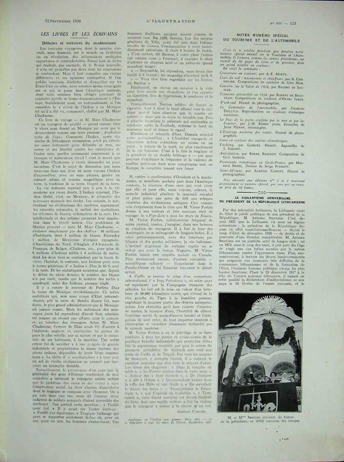 Old Vintage Print 1934 French Newspaper Procession Costumes Presidence 20th