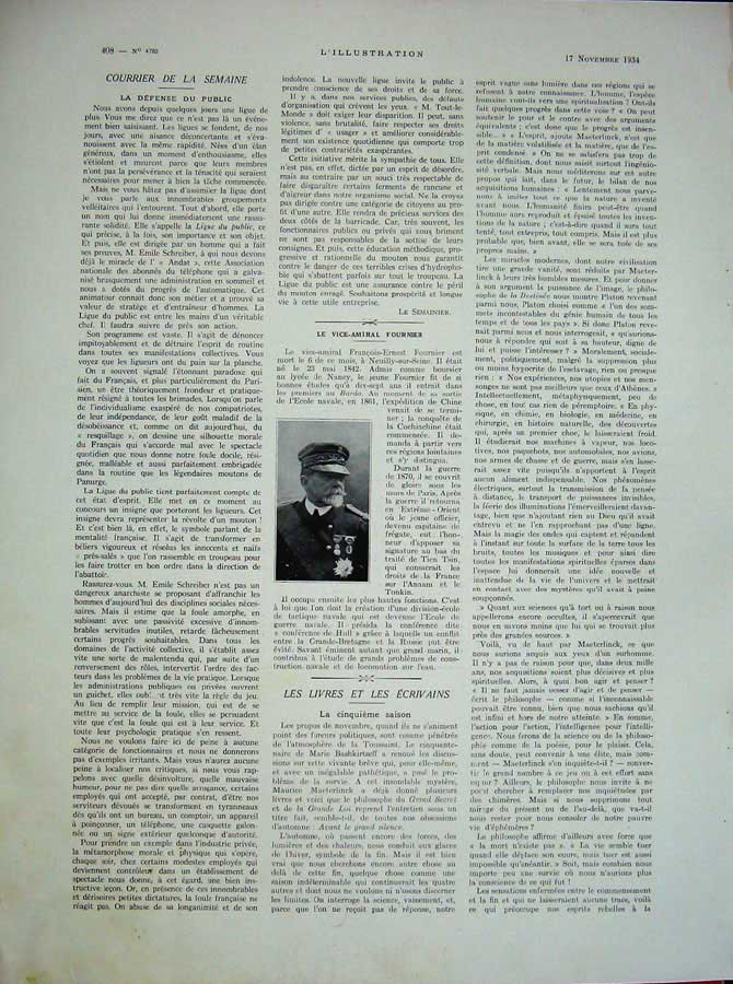 Original Old Vintage Print 1934 Tombe Sat General Maurin Fournier L'Etoile War