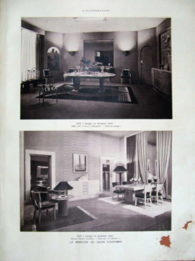 Old Vintage Print 1934 Banquet L'Ile-De-France Mobilier Salon D'Automne 20th
