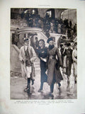 Antique Old Print 1934 Japanese War Ships Hyuga Saison Des Steeples Paris 20th