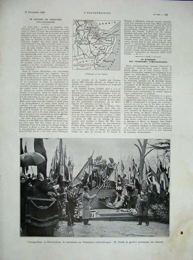 Original Old Vintage Print 1934 Mort D'Henri Nenot Jean Pascaud Osuski Gauche