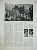 Old Vintage Print 1934 Monument Mochnacki Auxerre Theatre Mogador Judic 20th
