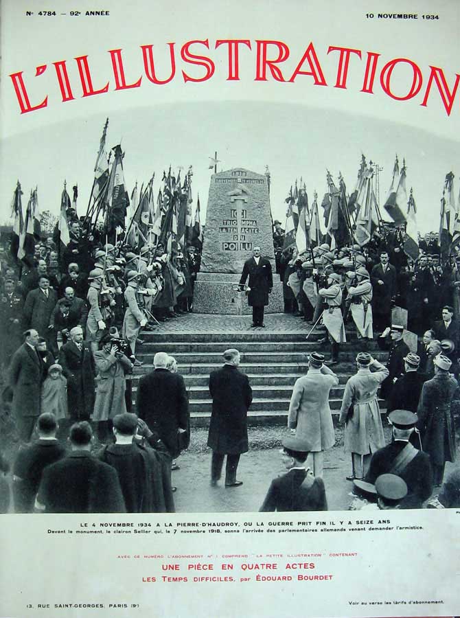 Old Vintage Print 1934 Photograph France War Memorial Saint-Georges Paris 20th