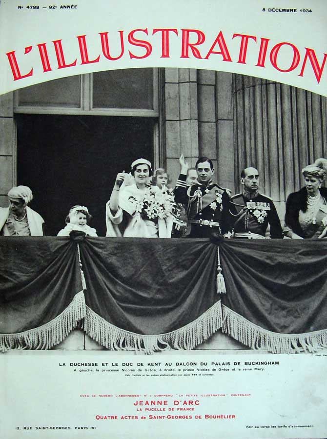 Old Vintage Print 1934 Duchess Kent Royal Family Buckingham Palace London 20th