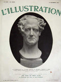 Old Vintage Print 1934 French Bust Statue Chateaubriand Man Jean Sarment 20th