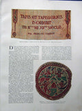Original Old Vintage Print 1934 Tapis Et Tapisseries D'Orient Francois Carnot
