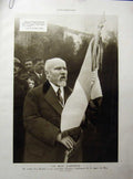 Old Vintage Print 1934 Raymond Poincare Saint-Michel Funeral Notre Dam 20th