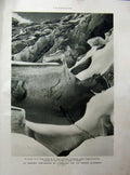 Antique Old Print 1934 Himalaya Mountains Snow Rakhoit Tomb Drexel France 20th