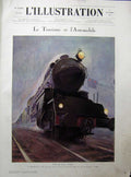 Old Vintage Print 1934 Railway Train Cote D'Azur France Transport Havre 20th