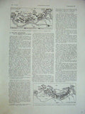 Old Vintage Print 1934 French Newspaper War Map Hospital Tent Aeroplane 20th