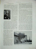 Antique Old Print 1934 Benito Mussolini House Buildings France Natal Duce 20th