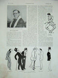 Old Vintage Print 1934 French Cartoons Guitry Bataille Sem Bath Rostand 20th