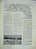 Old Vintage Print 1934 Salines Massaouah Map Ethiopia Mountains Cohaito 20th