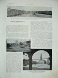Original Old Vintage Print 1934 Hotel Ville D'Arras Houses Salle Fetes Sommet