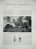 Original Old Vintage Print 1934 Motor Car France Diagrams Charbon De Bois Bout