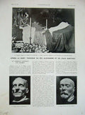 Original Old Vintage Print 1934 Mort Raymond Poincare France Barthou Funeral