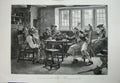 Old Antique Print 1893 Frank Dadd Art Men Table Smoking Weapons Glasses 19th