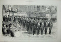 Old Antique Print 1874 Ashantee Naval Brigade Gosport Queen Blue Jackets 19th