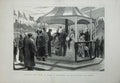 Original Old Antique Print 1876 Prince Wales Portsmouth Mayor Address England