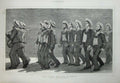 Old Antique Print 1876 Blue Jackets Navy Sailors Marching Church Hodgson 19th