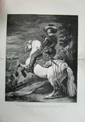 Old Antique Print 1891 Don Gaspar De Guzman Conde Duque D'Olivarez Horse 19th