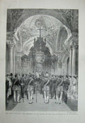 Antique Old Print Czar Wedding 1894Chapel Winter Palace Petersburg Russia 19th
