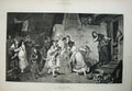 Old Antique Print 1878 Women Children House Home Dogs Rosenthal Fine Art 19th