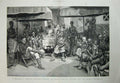 Original Old Antique Print 1885 Ashantee War King Quaco Duah Coomassie British