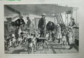 Old Antique Print Foxhounds Red Sea India 1888 Sailing Ship Dogs Animals 19th