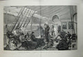 Original Old Antique Print Sketch Board Indian Troopship 1880 Siers Fine Art