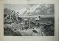 Original Old Antique Print 1879 Birket Foster Donkey Children Dog Lady Country