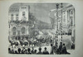 Antique Old Print 1874 Royal Party London Quadrant Regent Street Carriage 19th
