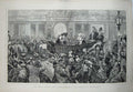 Old Antique Print 1874 Royal Party London Admiralty Whitehall Carriage 19th