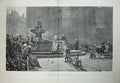 Old Antique Print Garden St Paul'S Cathedral Church London 1889 Fine Art 19th