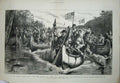 Old Antique Print 1881 Boat Race Marquis Lorne Clear Water Lake Hall Art 19th