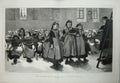 Old Antique Print School Board Elections 1876 Children Teacher Fine Art 19th