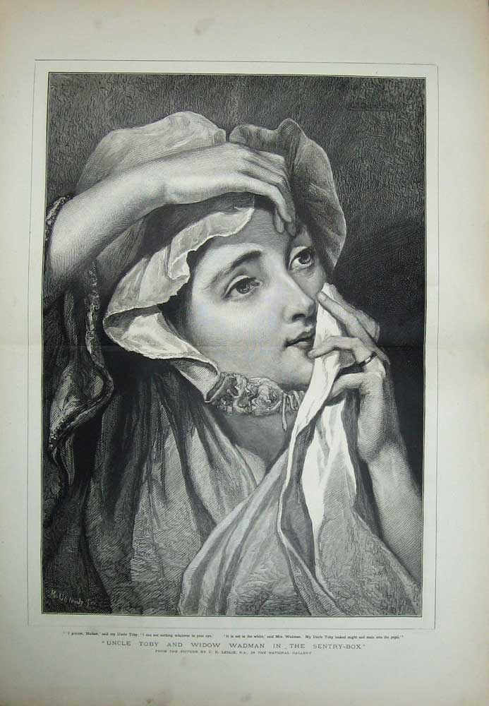Original Old Antique Print 1878 National Gallery Art Beautiful Woman Lady 19th
