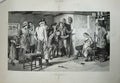 Old Antique Print Man Prisoner 1890 House Little Girl Weapons Fine Art 19th