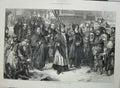Antique Print Ref.962 1872 Procession Holy Thorn Church People Priest Man