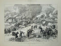Original Old Antique Print 1877 War Battle Karahassankoi Turkish Siers Kizila